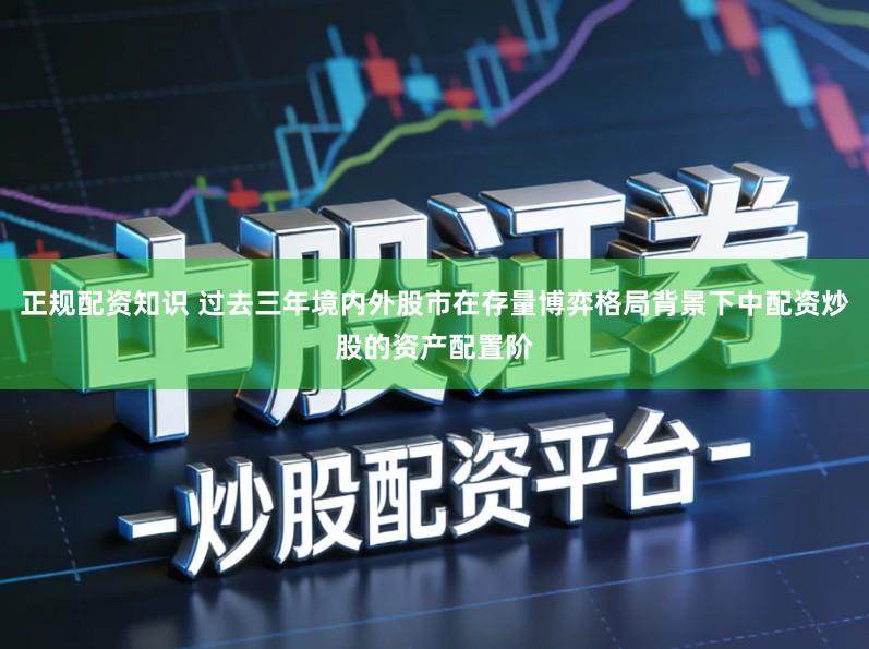 正规配资知识 过去三年境内外股市在存量博弈格局背景下中配资炒股的资产配置阶